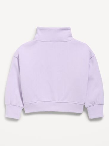 Old Navy Dynamic Fleece Quarter-Zip Pullover Sweatshirt for Toddler Girls - Dusky Lavender in Kuwait