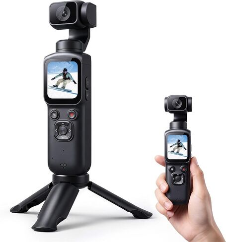 4K Vlogging Camera, Handheld Pocket Camera for YouTube, Gimbal Digital Cam | Auto Face Tracking, 330° Rotate Lens, 1.72" Touch Screen, 31 filters, Support WiFi Sharing for Travel Vlogging, 64MP Photo in Kuwait