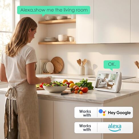 YOTON Indoor Security Camera 2pcs, 2K 360° Wi-Fi Baby Monitor & Pet Camera w/Motion Tracking, 2-Way Audio, Night Vision, SD/Cloud, Compatible with Alexa & Google Home, 2.4/5GHz in Kuwait