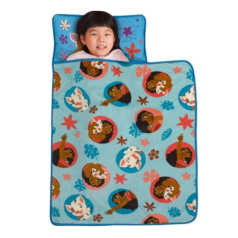 Disney Moana Free as The Ocean Aqua, Orange, and White, Pua Pig and HEI HEI Chicken Tropical Toddler Nap Mat in Kuwait