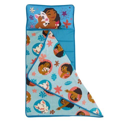 Disney Moana Free as The Ocean Aqua, Orange, and White, Pua Pig and HEI HEI Chicken Tropical Toddler Nap Mat in Kuwait