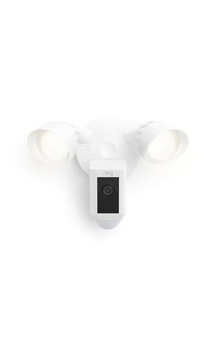 Like-New Ring Floodlight Cam Wired Plus (newest model), Outdoor home or business security with motion-activated 1080p HD video and floodlights, White in Kuwait