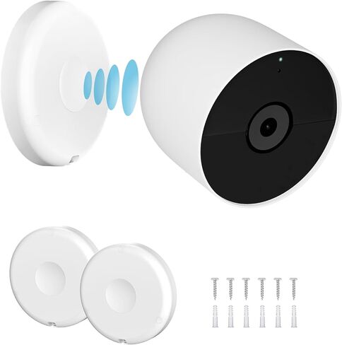 UYODM 2 Pack Magnetic Wall Mounts Compatible with Google Nest Cam Outdoor or Indoor, Battery - 2nd Generation, Magnetic Replacement Base Plate for Google Nest Camera(Nest Cam Not Included) in Kuwait