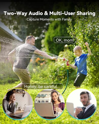 blurams 2Pack Security Cameras Outdoor Wired, 2K 360° PTZ Outdoor Security Camera, Weatherproof, 24/7 Recording with SD Card, Color Night Vision, AI Human Tracking, 2.4/5GHz WiFi6, Work with Alexa in Kuwait