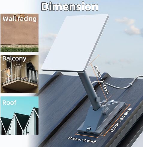 Starlink Mini Roof Mount Adjustable Starink Mini Home Mount Heavy Duty Pole Mounting with Adjustable Tilt 90 for Better Signal in Kuwait
