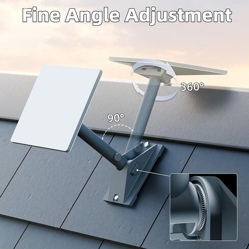 Starlink Mini Roof Mount Adjustable Starink Mini Home Mount Heavy Duty Pole Mounting with Adjustable Tilt 90 for Better Signal in Kuwait