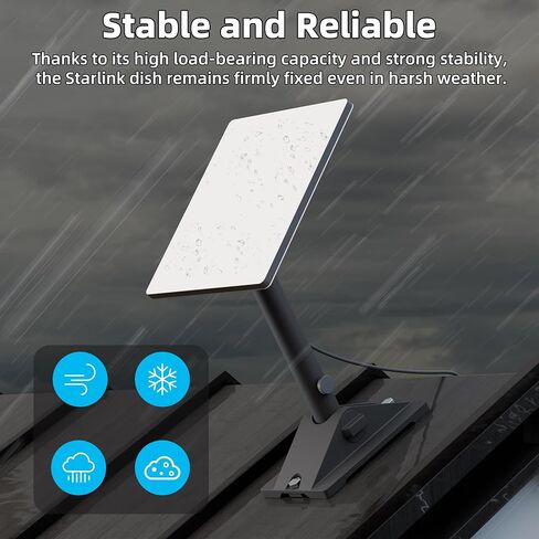 Starlink Mini Roof Mount Adjustable Starink Mini Home Mount Heavy Duty Pole Mounting with Adjustable Tilt 90 for Better Signal in Kuwait