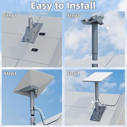 Starlink Mini Roof Mount Adjustable Starink Mini Home Mount Heavy Duty Pole Mounting with Adjustable Tilt 90 for Better Signal in Kuwait