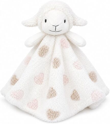June Garden Cozy Dream Fleece Baby Security Blanket - Infants Nursery Bed Blankets - 15 x 15 inches Lovey - Stuffed Flamingo Animal Plush - Pink in Kuwait