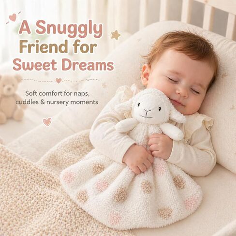 June Garden Cozy Dream Fleece Baby Security Blanket - Infants Nursery Bed Blankets - 15 x 15 inches Lovey - Stuffed Flamingo Animal Plush - Pink in Kuwait
