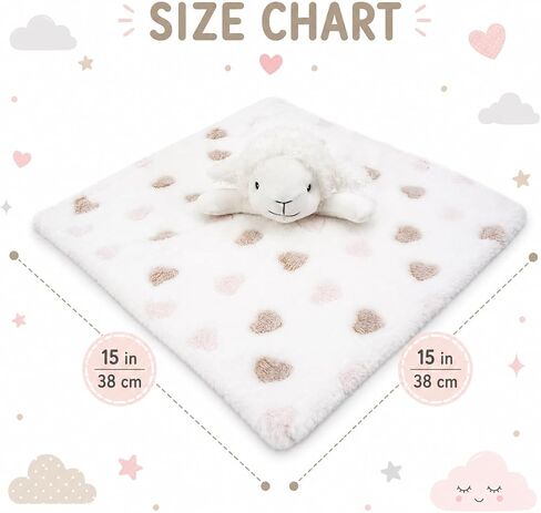 June Garden Cozy Dream Fleece Baby Security Blanket - Infants Nursery Bed Blankets - 15 x 15 inches Lovey - Stuffed Flamingo Animal Plush - Pink in Kuwait