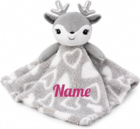 June Garden Cozy Dream Fleece Baby Security Blanket - Infants Nursery Bed Blankets - 15 x 15 inches Lovey - Stuffed Flamingo Animal Plush - Pink in Kuwait