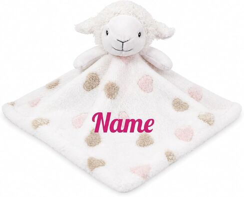 June Garden Cozy Dream Fleece Baby Security Blanket - Infants Nursery Bed Blankets - 15 x 15 inches Lovey - Stuffed Flamingo Animal Plush - Pink in Kuwait