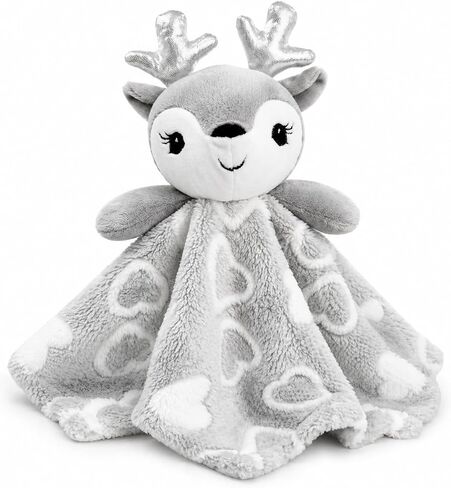 June Garden Cozy Dream Fleece Baby Security Blanket - Infants Nursery Bed Blankets - 15 x 15 inches Lovey - Stuffed Flamingo Animal Plush - Pink in Kuwait