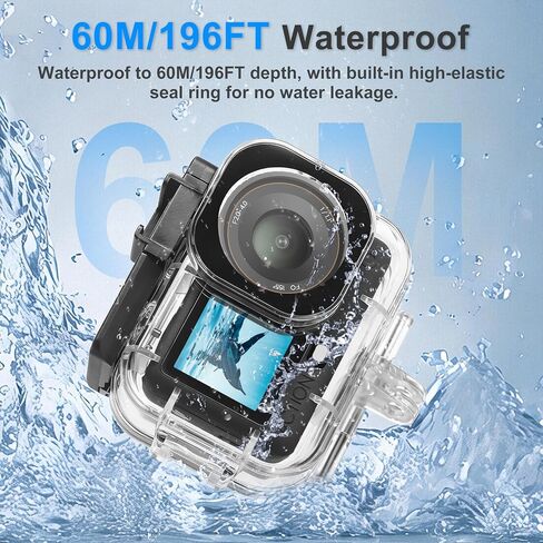 FitStill Accessories Kit for DJI OSMO Action 6 ，60M/196FT Waterproof Housing+Silicone Protective Case+Tempered Glass Screen Protector+Floaty Bobber Grip+ Carrying Case+Filters，Action 6 Accessory in Kuwait