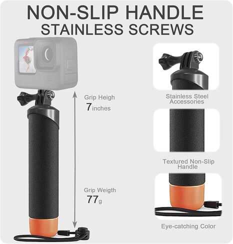 FitStill Accessories Kit for DJI OSMO Action 6 ，60M/196FT Waterproof Housing+Silicone Protective Case+Tempered Glass Screen Protector+Floaty Bobber Grip+ Carrying Case+Filters，Action 6 Accessory in Kuwait
