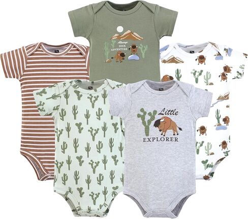 Hudson Baby Unisex Baby Cotton Bodysuits 5-pack in Kuwait