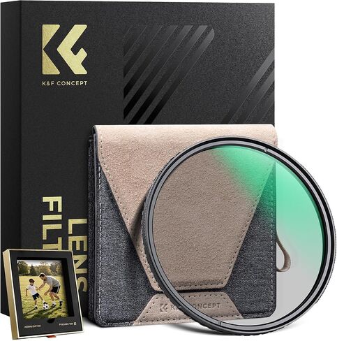 K&F CONCEPT 82mm Circular Polarizers Filter - Nano-X PRO Series | Durable Brass Frame, Super Slim with 36 Multi-Layer Coatings, High Definition-FC901 in Kuwait