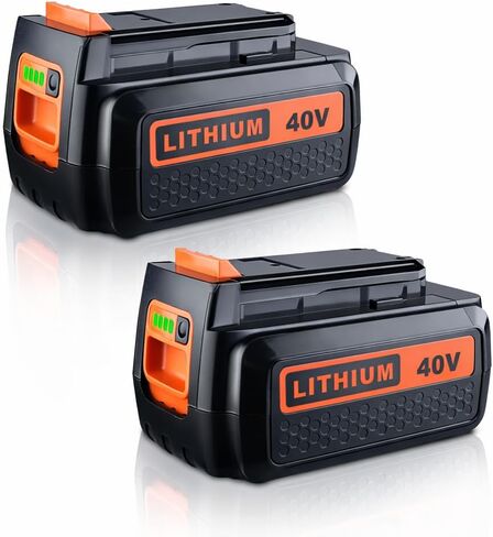 VANTTECH 4.0Ah 40V Max LBXR36 Battery Replacement for Black and Decker 40V Lithium Battery, Compatible with LBXR36 LBX1540 LBX2040 LBX2540 LBXR2036 LCS1240 for Black+Decker 40 Volt Tools (2 Pack) in Kuwait