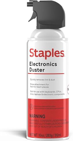 Staples Compressed Air Duster – 10 oz. Can for Electronics, Keyboards & Office Devices | Blasts away dust and debris from laptops, vents, and hard-to-reach office equipment. in Kuwait