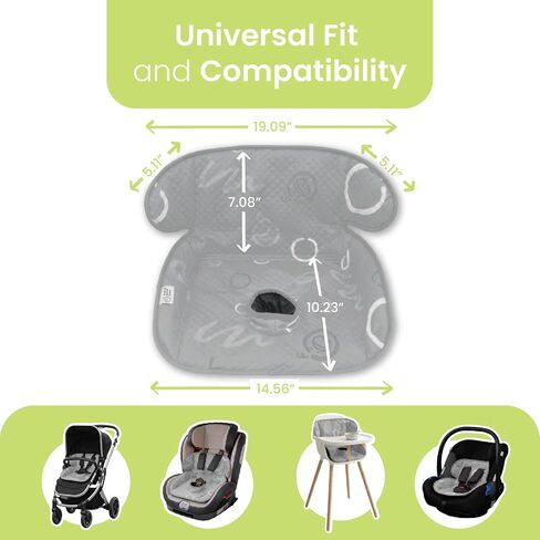 Piddle Pad 2-Pack, Potty Training Car Seat Protector, Toddler Car Seat Cover & Stroller Protector, Machine Washable Waterproof Car Seat, Anti-Slip, Universal Fit (Grey) in Kuwait