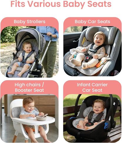 Piddle Pad 2-Pack, Potty Training Car Seat Protector, Toddler Car Seat Cover & Stroller Protector, Machine Washable Waterproof Car Seat, Anti-Slip, Universal Fit (Grey) in Kuwait