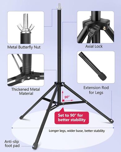 Backdrop Stand 10 x 8 Ft (WxH), 7 Widths Adjustable Background Stand | 5 Heights, portable photography background stand kit, 6 Clamps & Carrying Bag, for photo studio, party, wedding, photo booth in Kuwait