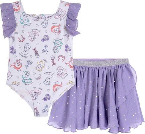 Disney Minnie Mouse Girls' Gymnastics 2-Piece Leotard and Skirt Set for Baby & Kids in Kuwait