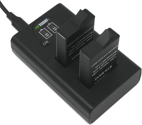 Wasabi Power Battery (2-Pack) and USB Dual Charger Replacement for GoPro MAX2 Enduro in Kuwait