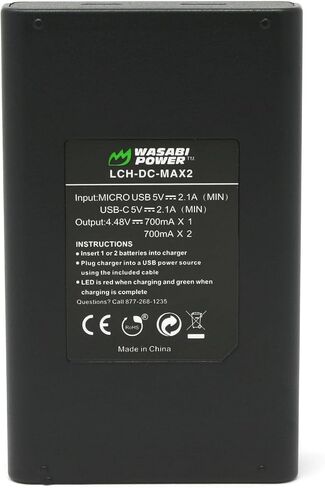 Wasabi Power Battery (2-Pack) and USB Dual Charger Replacement for GoPro MAX2 Enduro in Kuwait