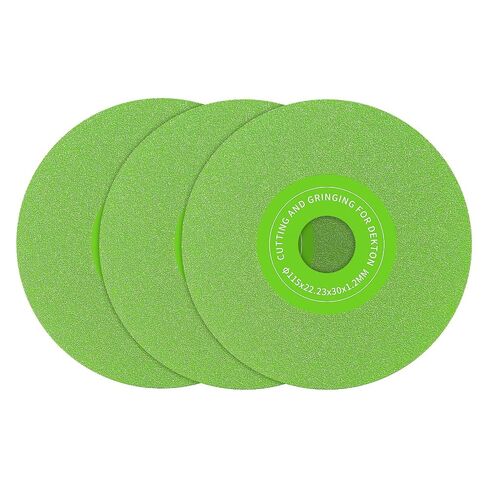 LOZLIN Diamond Blades 3PCS 4.5"(115 * 22.23mm) Diamond Grinding & Cutting Discs - Flat Angle Grinder Blades Fits 7/8" Arbor for Marble/Quartz/Ceramic/Glass in Kuwait