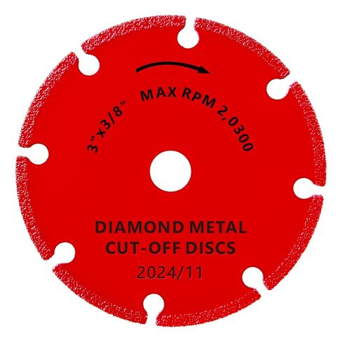 FOXBC 3 Inch Diamond Cut Off Wheel with 5000+ Metal Cutting on Rebar, Stainless Steel, Angle Iron, 3/8" Arbor - 3 Pack in Kuwait