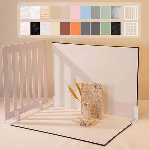 Yoocheese Photo Backdrop for Product Photography, Tabletop Kit, 16.5x11.7in | Create product photos with realistic backgrounds for food, jewelry and small products for content creators and online sellers in Kuwait