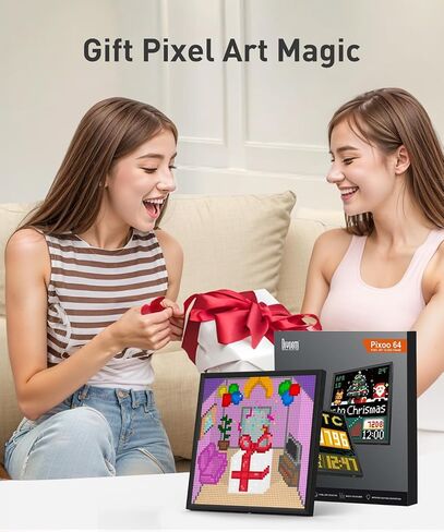 Divoom Pixoo-64 - WiFi Pixel Cloud Digital Frame with APP Control,64 X 64 LED Panel Display Frame for Gaming Room Decoration/Social Media Fans Counter in Kuwait