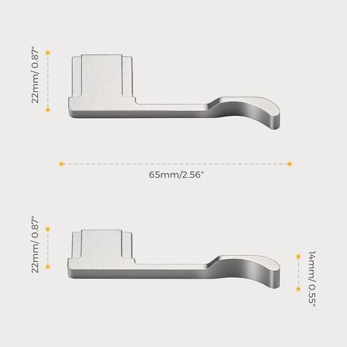 for Fujifilm X-M5 Thumb Grip Aluminum Alloy Hot Shoe Cover Shutter Buttons Ergonomic Finger Rest & Shutter Button Set for XM5 (Silver-XM5 Thumb Grip) in Kuwait