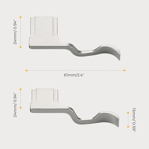 XT30 Camera Metal Thumb Hand Grip for Fujifilm XT10 XT20 XT30 XT30II XT50 Aluminum Alloy Grip Shutter Button Set for Fuji xt50 (Silver) in Kuwait