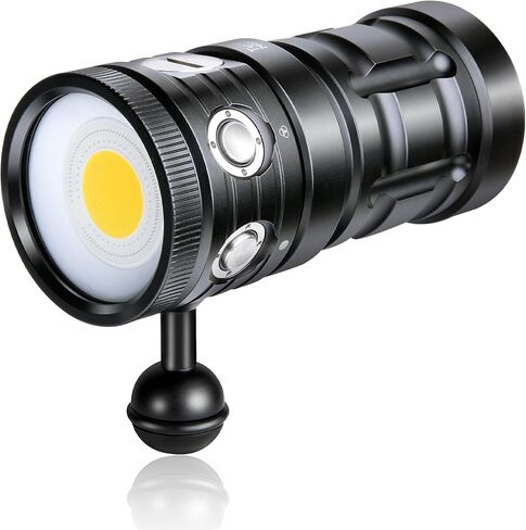 Dive Light,LetonPower TS S 10000Lumens 100m Underwater Video Light,Diving Flashlight,Waterproof Flashlight with Type-C Charging for Professional Under Water Sports in Kuwait