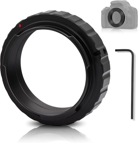 Alstar Telescope Camera Adapter T2 T Ring Adapter Metal | Compatible for Pentax SLR/DSLR Cameras, Standard Pentax-K Lenses, Telescope Photo Adapter for Astrophotography in Kuwait