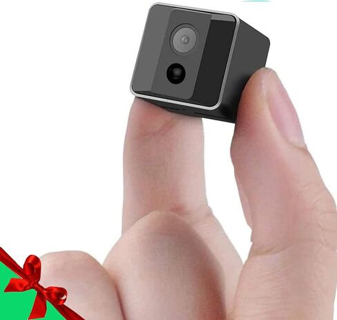 HD 1080P Portable Small Nanny Cam with Night Vision,Wireless Mini Spy Camera Body Cam Surveillance Cameras for Home Security Indoor/Outdoor Small Security Camera No WiFi Needed in Kuwait
