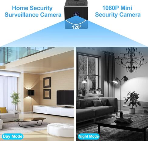HD 1080P Portable Small Nanny Cam with Night Vision,Wireless Mini Spy Camera Body Cam Surveillance Cameras for Home Security Indoor/Outdoor Small Security Camera No WiFi Needed in Kuwait