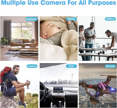 HD 1080P Portable Small Nanny Cam with Night Vision,Wireless Mini Spy Camera Body Cam Surveillance Cameras for Home Security Indoor/Outdoor Small Security Camera No WiFi Needed in Kuwait