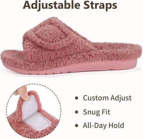 Litfun Unisex Orthopedic Slippers Arch Support Open Toe Shoes, F-Pink 39 | Comfortable House Shoes Featuring Adjustable Straps, Cushioned Footbed and Soft Fit for Everyday Indoor and Outdoor Wear in Kuwait