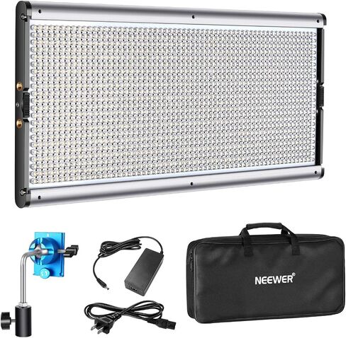 Neewer Dimmable Bi-Color LED with U Bracket Professional Video Light for Studio, YouTube Outdoor Video Photography Lighting Kit, Durable Metal Frame, 480 LED Beads, 3200-5600K, CRI 96+ in Kuwait