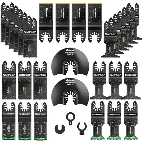 100Pcs Wood Oscillating Multitool Blades Quick Release Saw Blades Kit | Efficient Cutting,for Cut Wood/Plastic/Drywall Ideal Wood Accessories,Compatible with Dewalt,Milwaukee,Ryobi Oscillating tool in Kuwait