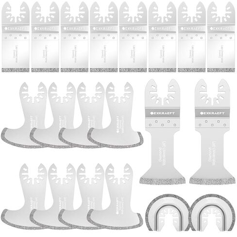 EXKRAEFT 5PCS Diamond Oscillating Multi Tool Blades for Grout Removal, Tile Mortar Concrete Masonry, Fits Milwaukee Ryobi Rockwell Fein in Kuwait