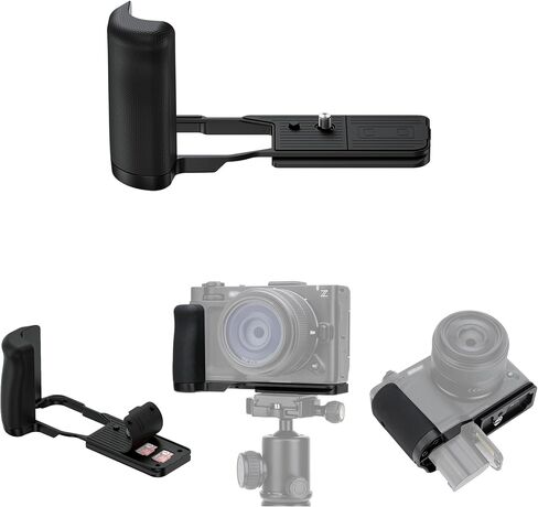 JJC Metal Hand Grip L-Bracket for Nikon ZR Cinema Camera | Silicone Handgrip Cover, Anti-Slip Pads with 2 MicroSD Card Holder, Arca Swiss Quick Release Plate & 1/4"-20 Tripod Hole in Kuwait