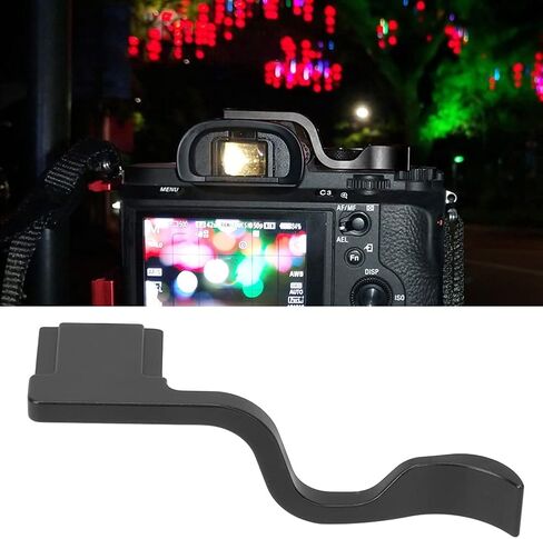 ASHATA Camera Thumb Up Grip, Aluminium Alloy Shoe Mount Thumb Up Holder for A7 A7M2 M3 A9 A7RII A7RIII A7SII (Black) in Kuwait
