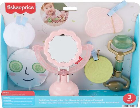 Fisher-Price Mini Me Moments Self-Care Sensory Set | Baby Toys, 6-Piece Rattle & Teether Activities, Developmental Play for Newborns Ages 3+ Months in Kuwait