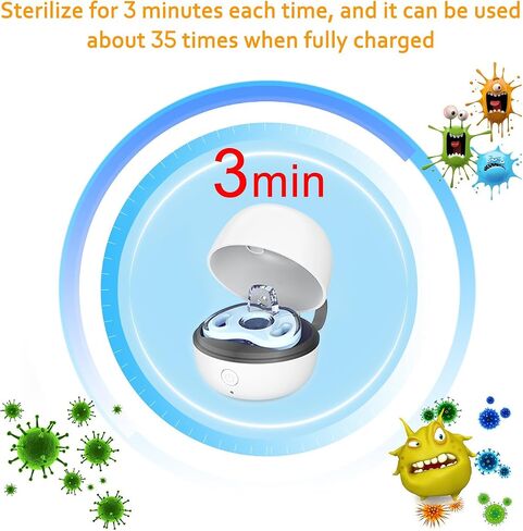 StarWin Pacifier Sanitizer Portable, UV Pacifier Case On The Go, Newborn Pacifier Holder Mini Storage Case for Travel, Keep's Baby's Binkies Clean in Kuwait