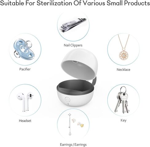 StarWin Pacifier Sanitizer Portable, UV Pacifier Case On The Go, Newborn Pacifier Holder Mini Storage Case for Travel, Keep's Baby's Binkies Clean in Kuwait